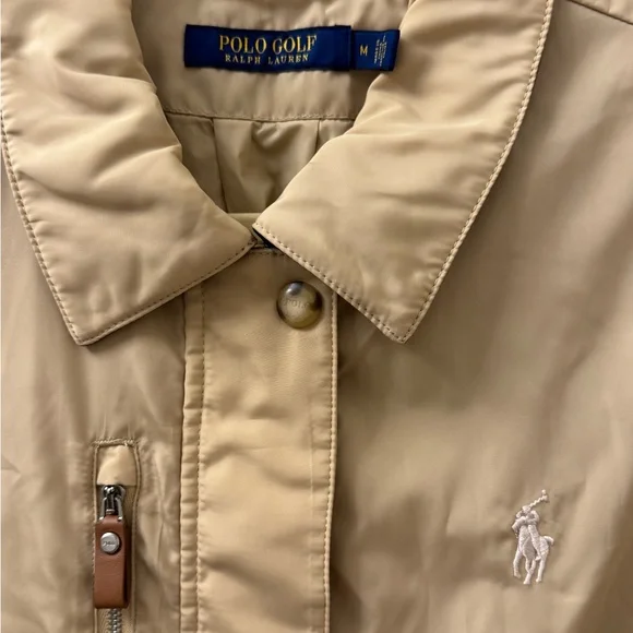 Ralph Lauren Women's Polo Golf Wind Water Resistant Beige Jacket in beige.
